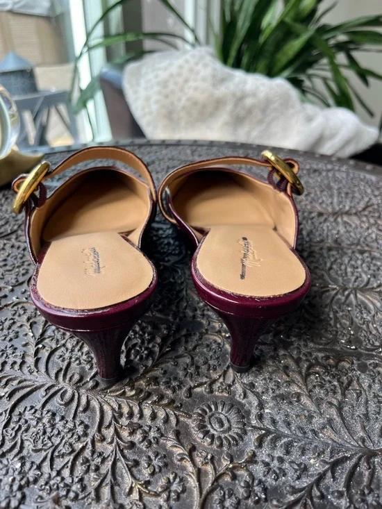 NEW MADEWELL THE EMILIE MULE IN DEEP PLUM LEATHER 9 - Picture 7 of 8